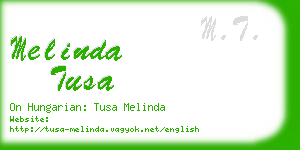 melinda tusa business card